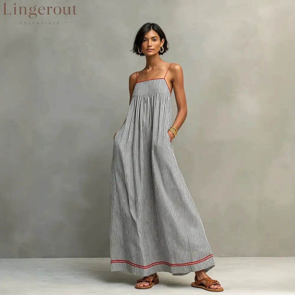 Coastal Resort Wear Loose Long Dress