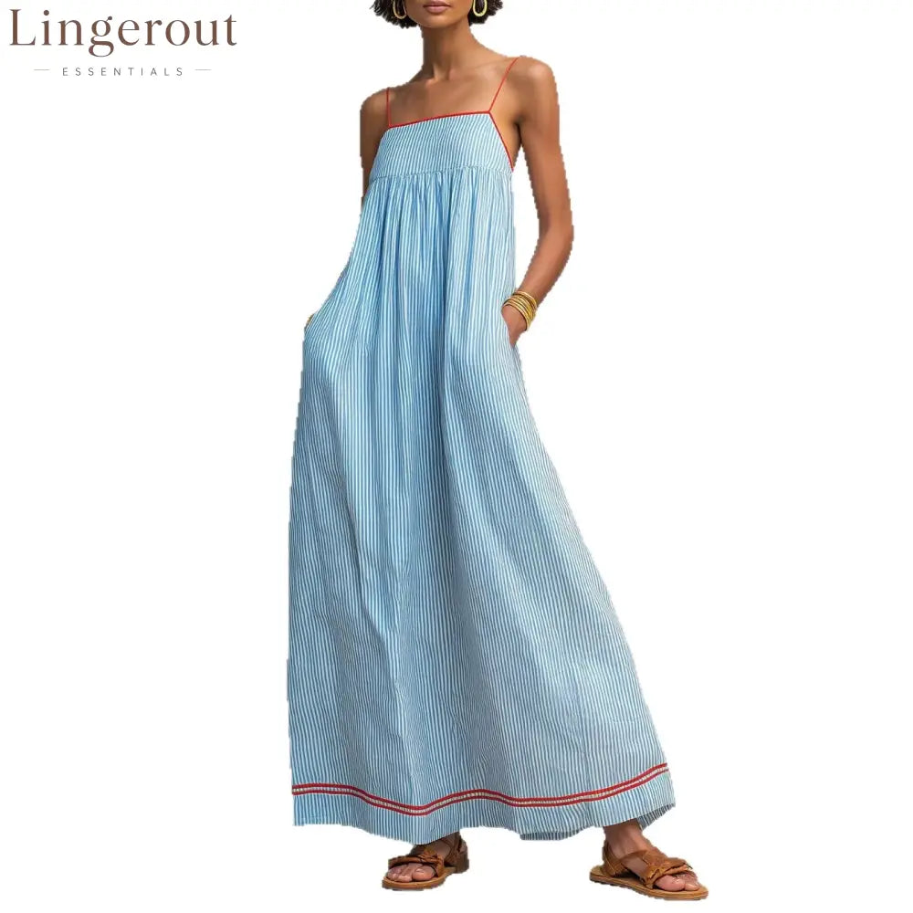 Coastal Resort Wear Loose Long Dress
