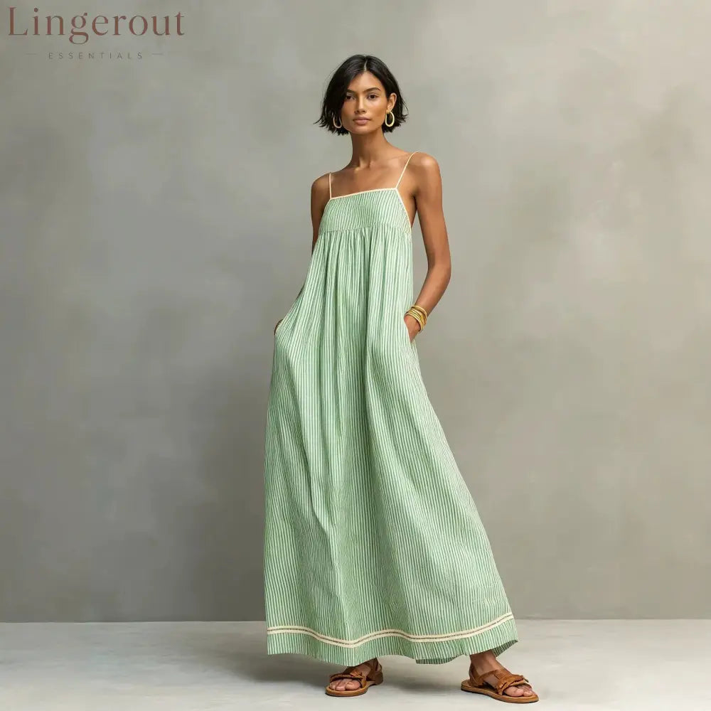 Coastal Resort Wear Loose Long Dress