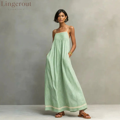 Coastal Resort Wear Loose Long Dress