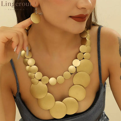 Colorbeat Boho Necklace & Earrings Set - 6 colors - Gold