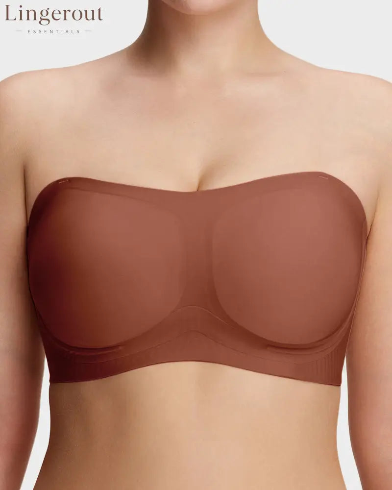 Comfort Stay-Put Anti-Slip Strapless Bra - Coffee / S