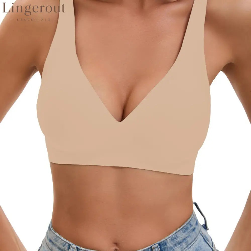 Comfort Wireless Seamless Full Coverage Everyday Support Bra - Nude / S