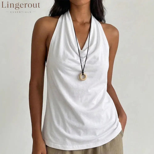 Cowl Neck Halter Top