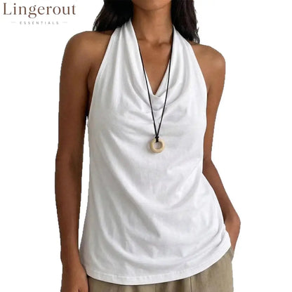 Cowl Neck Halter Top