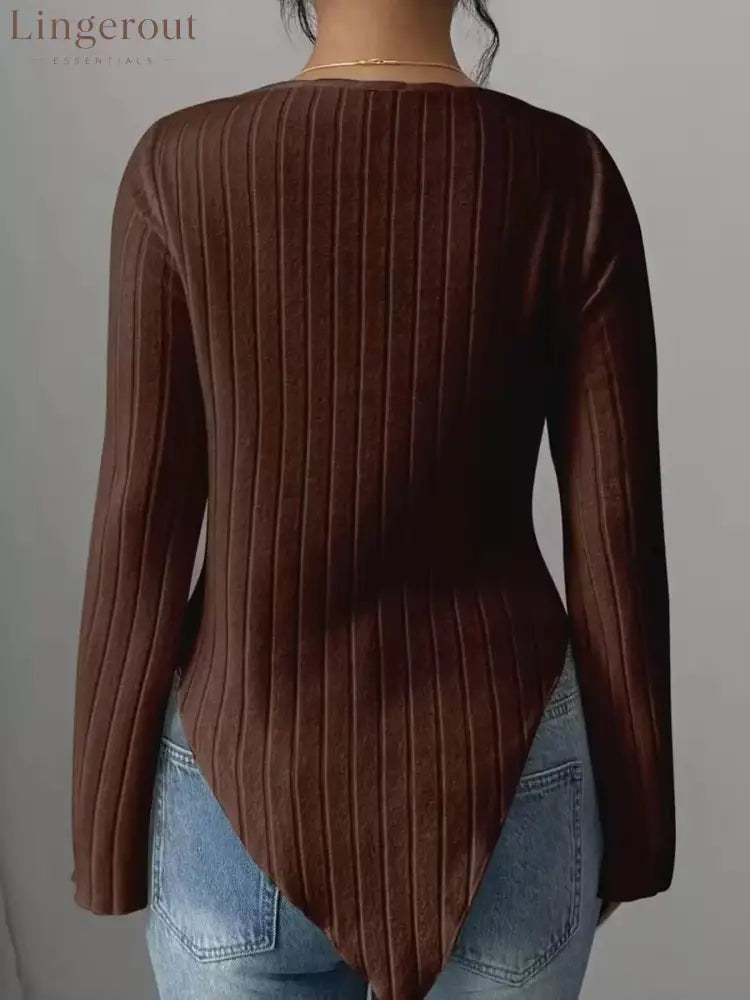 Cowl Neck Ribbed Knit Top | Partner Labels Selection
