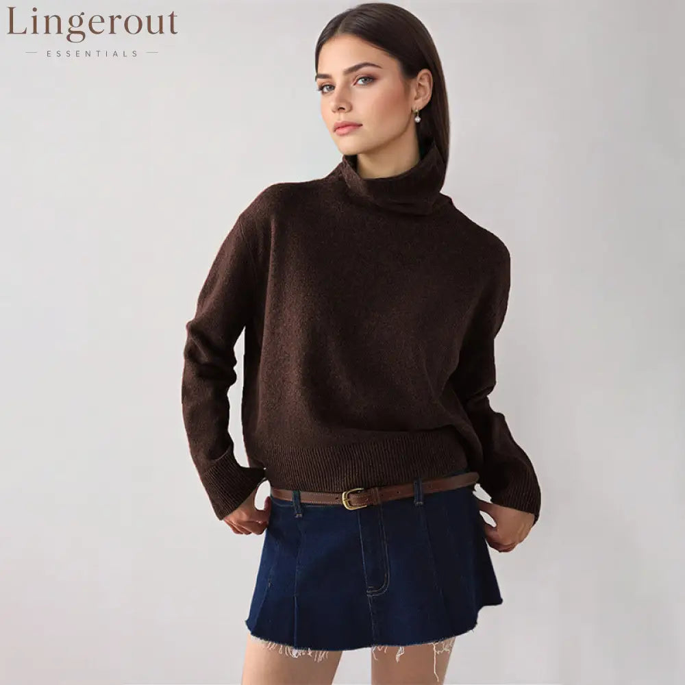New Cross-Border Aliexpress Turtleneck Sweater Knitted Bottoming Shirt Europe And America 2026 Amazon Autumn And Winter