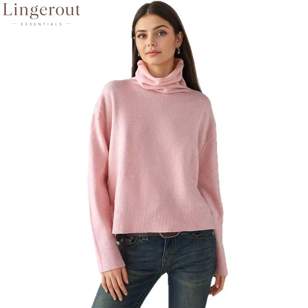 New Cross-Border Aliexpress Turtleneck Sweater Knitted Bottoming Shirt Europe And America 2026 Amazon Autumn And Winter