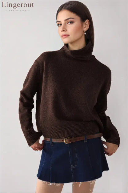 New Cross-Border Aliexpress Turtleneck Sweater Knitted Bottoming Shirt Europe And America 2026 Amazon Autumn And Winter