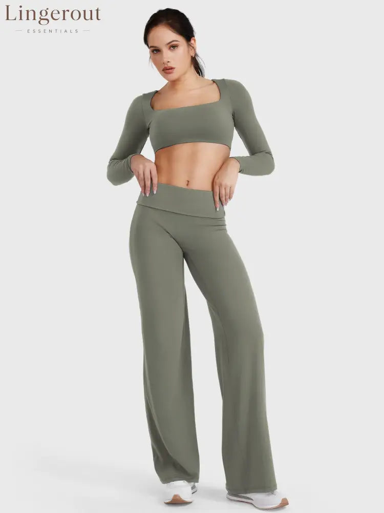 hugmecurve Eddiy 31.5’’ Fold Over Straight Leggings