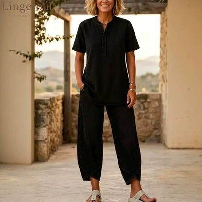 Effortless Denim Two-Piece Cozy Set