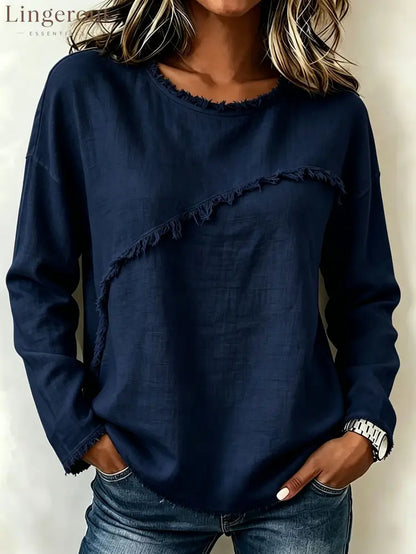 Effortless Everyday Elegance Top - Navy blue / S