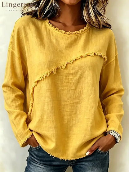 Effortless Everyday Elegance Top - Yellow / S