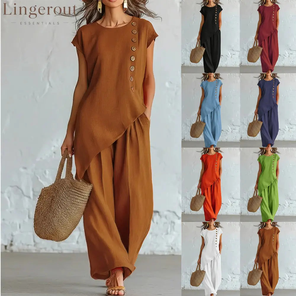 Effortless Linen-Blend 2-Piece Set | Relaxed Fit S-5XL