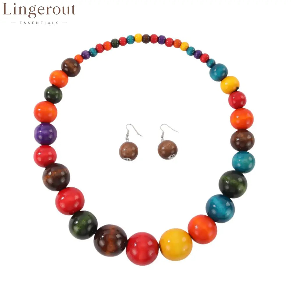 Effortlessly Everglades Teal Wood Bead Necklace