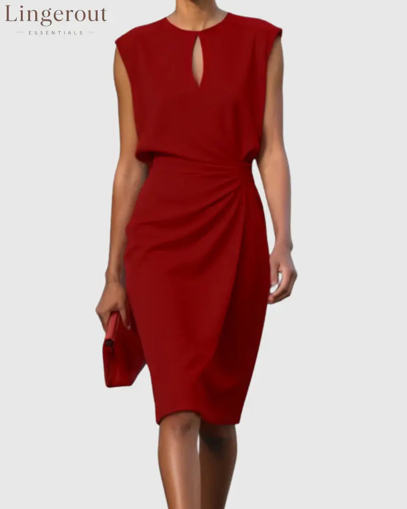 Elegant And Comfortable Dress For Every Occasion - Red / UK 8 (S)