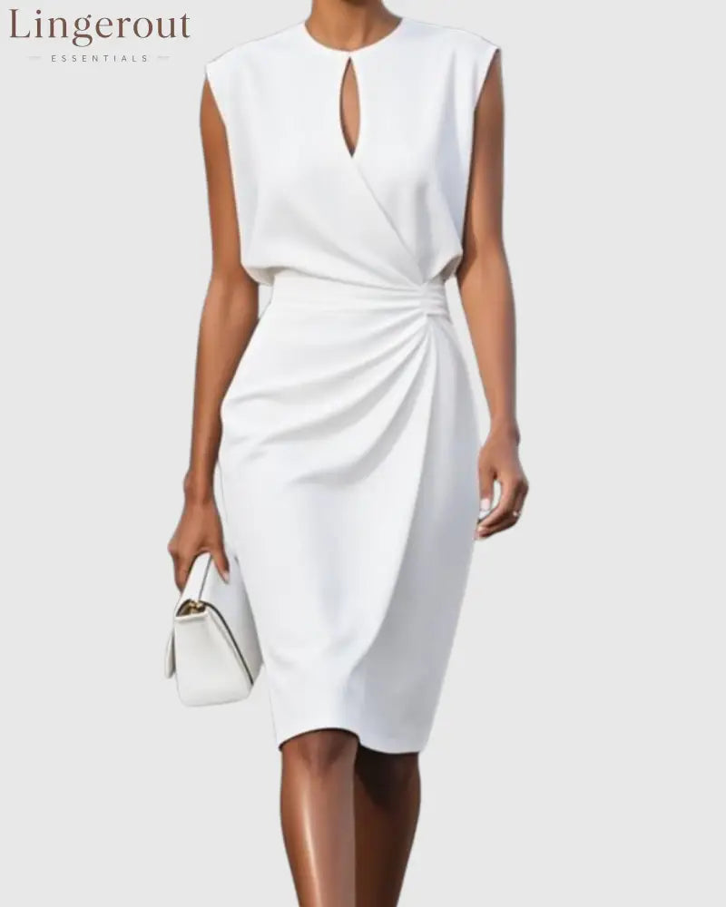 Elegant And Comfortable Dress For Every Occasion - White / UK 8 (S)