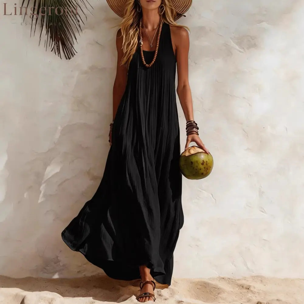 Flowy Halter Maxi Dress