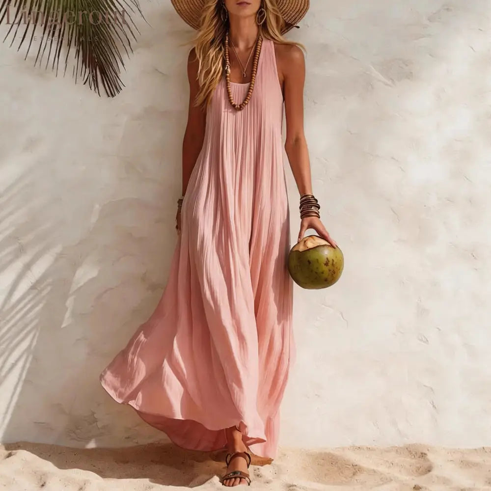 Flowy Halter Maxi Dress