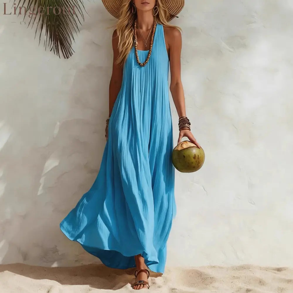 Flowy Halter Maxi Dress