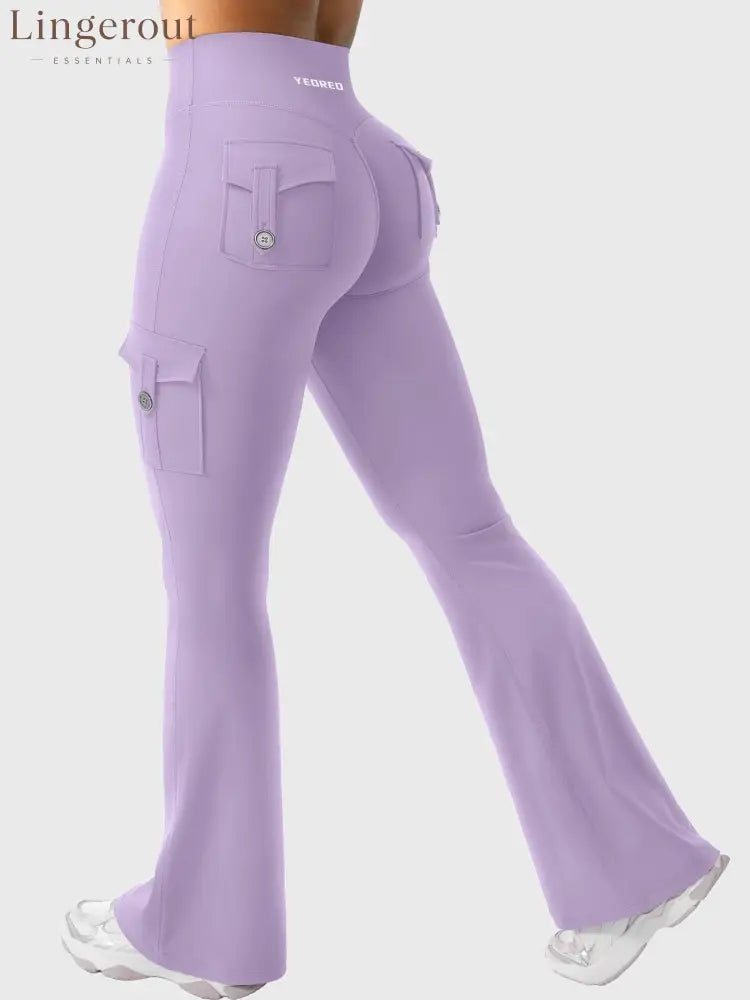 hugmecurve Hedda 32’’ CoreFlex Flared Leggings - Fog Purple / XS