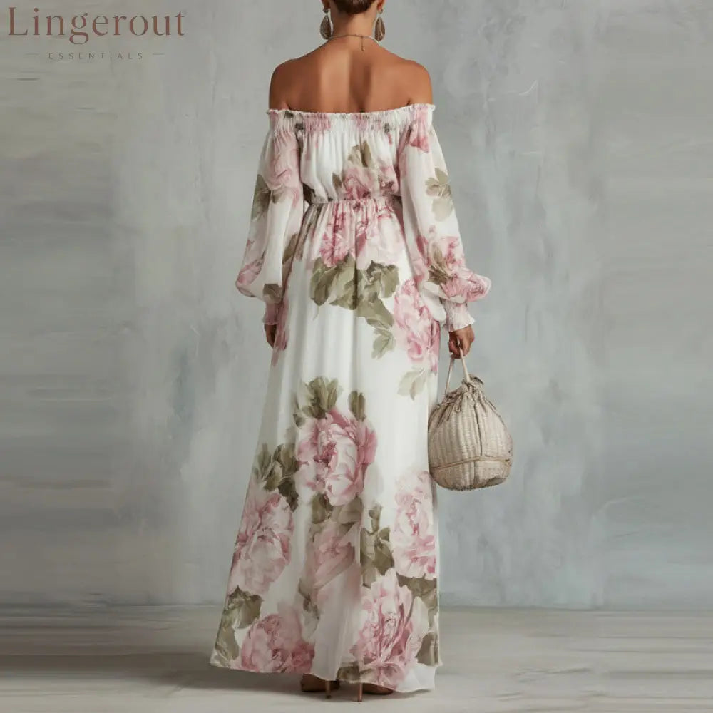 Indigo Watercolor Halter Wide-Leg Dress