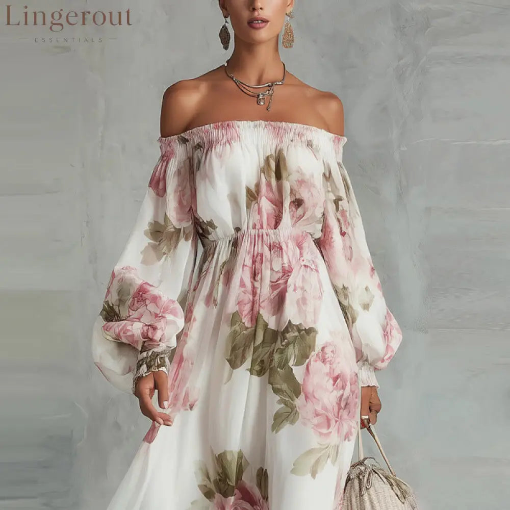 Indigo Watercolor Halter Wide-Leg Dress