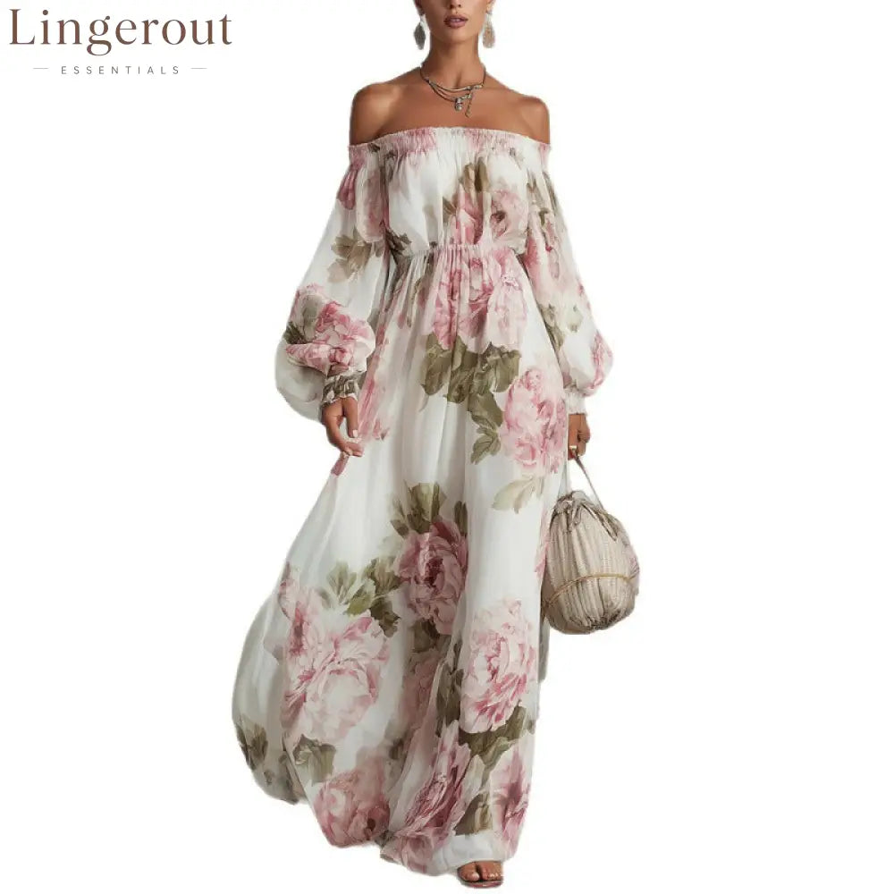 Indigo Watercolor Halter Wide-Leg Dress