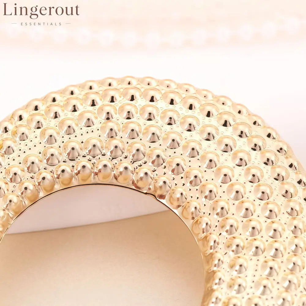 Large Hammered Teardrop Hoop Earrings Bold Textured 14K Gold Plated Statement Hoops