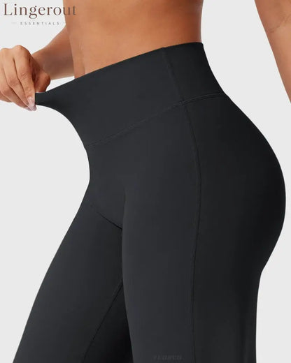 Leggings High-Waist Straight-Leg No Front Seam Buttery Soft Gym Yoga Pants for Women Fitness Tights