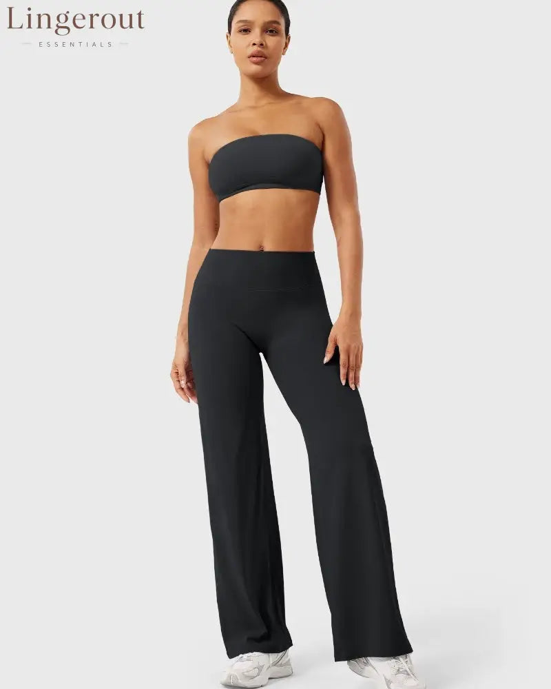 Leggings High-Waist Straight-Leg No Front Seam Buttery Soft Gym Yoga Pants for Women Fitness Tights