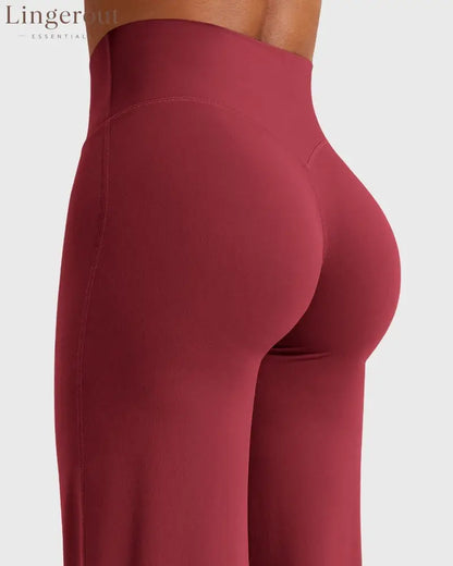 Leggings High-Waist Straight-Leg No Front Seam Buttery Soft Gym Yoga Pants for Women Fitness Tights