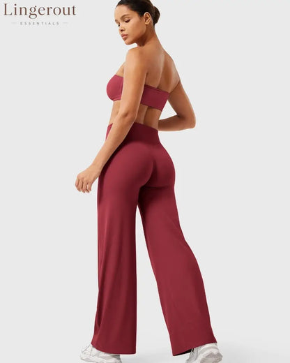 Leggings High-Waist Straight-Leg No Front Seam Buttery Soft Gym Yoga Pants for Women Fitness Tights