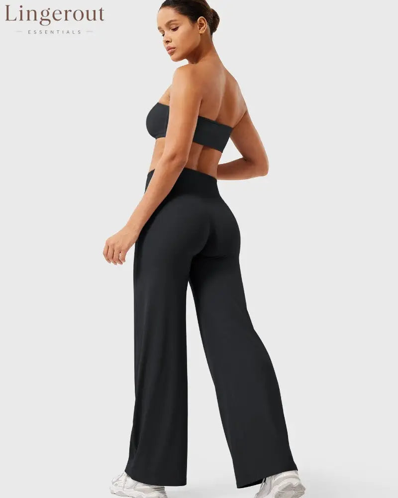 Leggings High-Waist Straight-Leg No Front Seam Buttery Soft Gym Yoga Pants for Women Fitness Tights