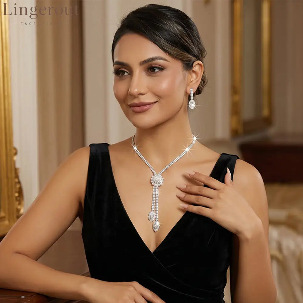 🌼 LIMITED-TIME 30% OFF! ✨ Women’s Zircon Flower Jewelry Set – Elegant Sparkling Ready-to-Gift 💎 - Clothing & Accessories