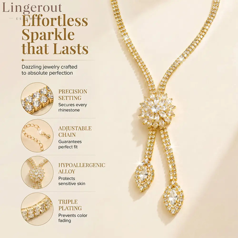 🌼 LIMITED-TIME 30% OFF! ✨ Women’s Zircon Flower Jewelry Set – Elegant Sparkling Ready-to-Gift 💎 - Clothing & Accessories