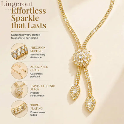 🌼 LIMITED-TIME 30% OFF! ✨ Women’s Zircon Flower Jewelry Set – Elegant Sparkling Ready-to-Gift 💎 - Clothing & Accessories