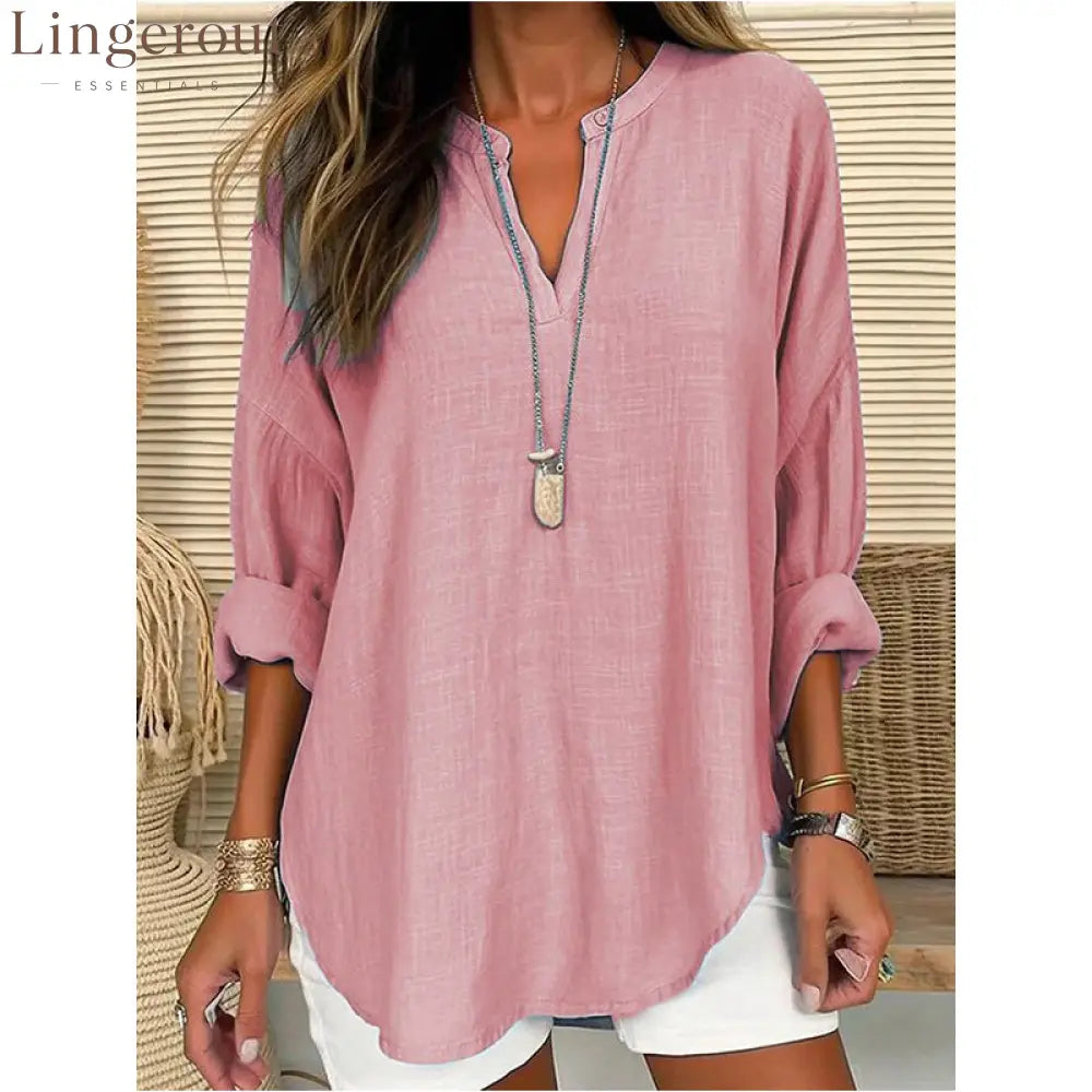 2026 Cross-Border Foreign Trade European And American Ebay Amazon Wish Popular Women’S Autumn And Winter V-Neck Cotton