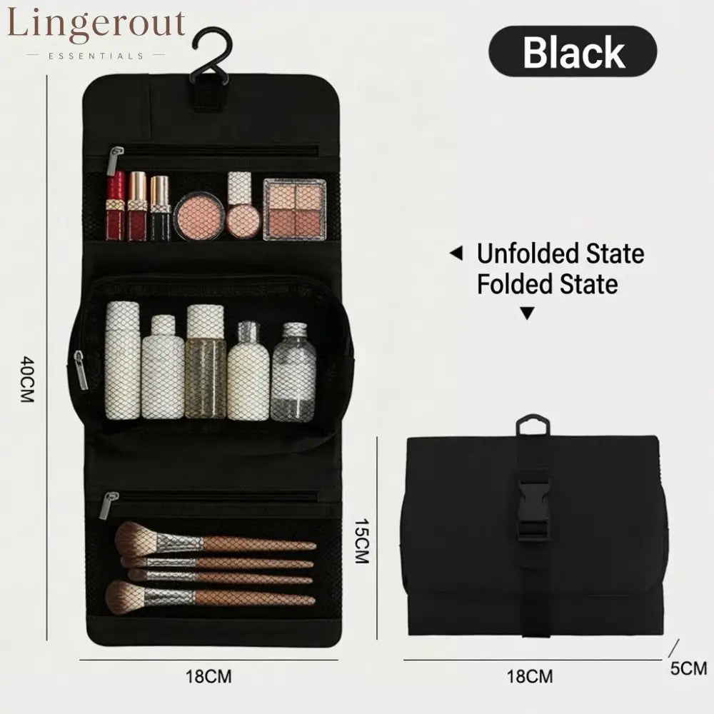 Multi-Layer Hanging Makeup Organizer - Travel Toiletry Bag