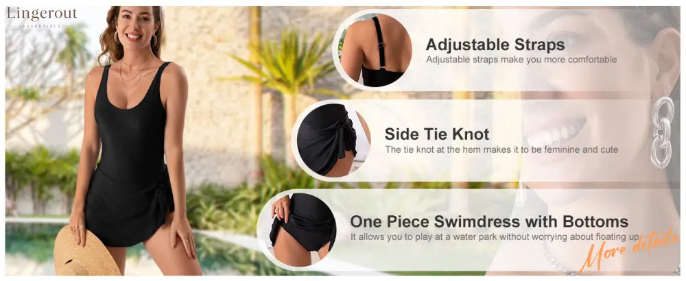 One Piece Tummy Control Tie Knot Swimsuits