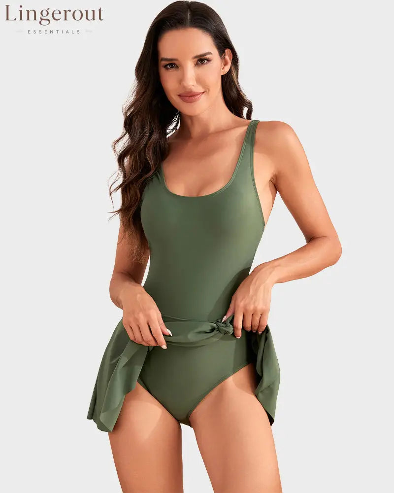 One Piece Tummy Control Tie Knot Swimsuits