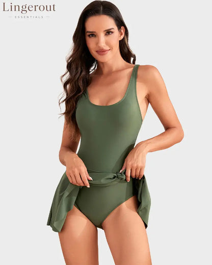 One Piece Tummy Control Tie Knot Swimsuits