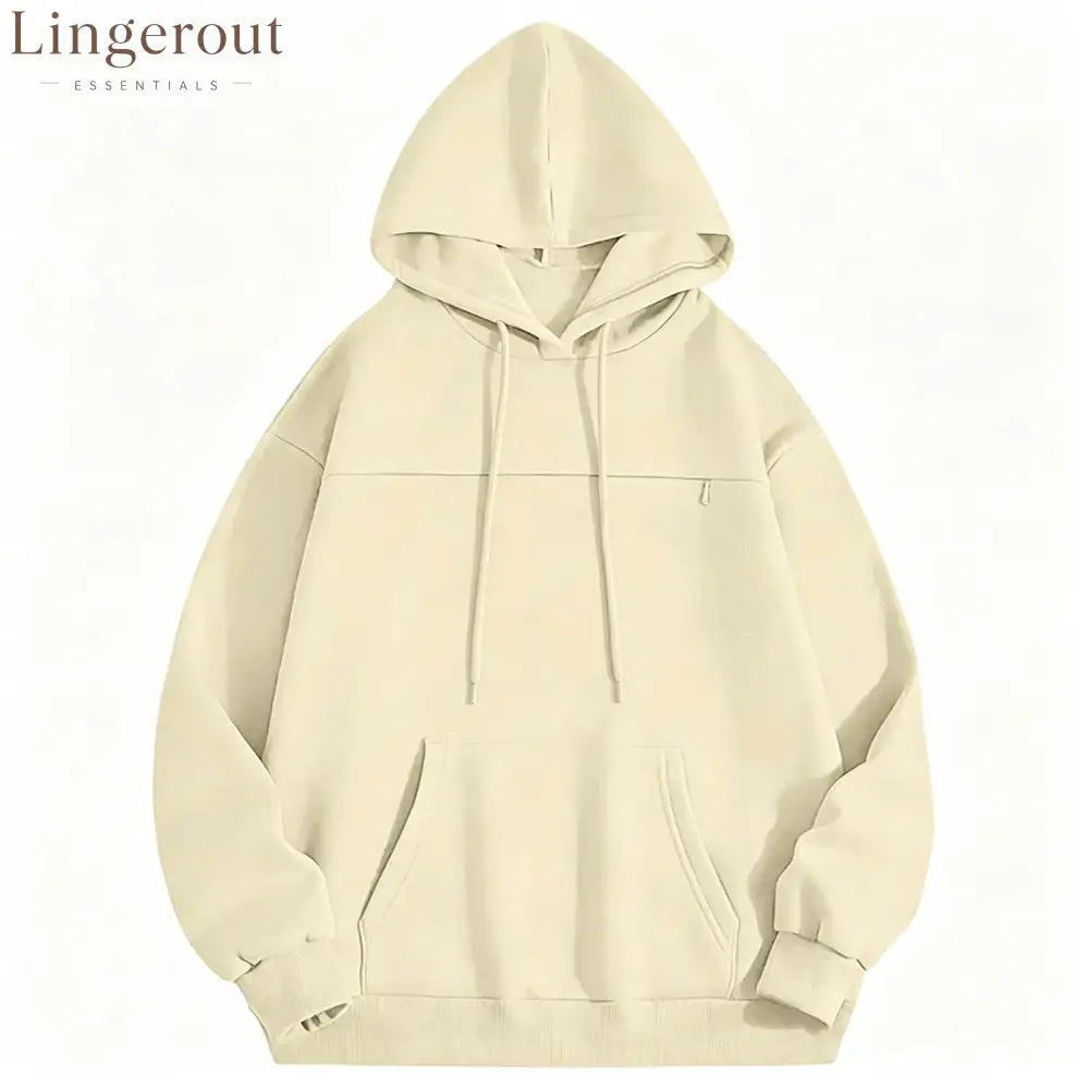 Oversized Chest Pocket Hoodie - Off white / S