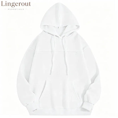 Oversized Chest Pocket Hoodie - White / S