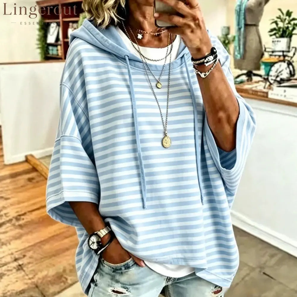 Oversized Striped Hoodie
