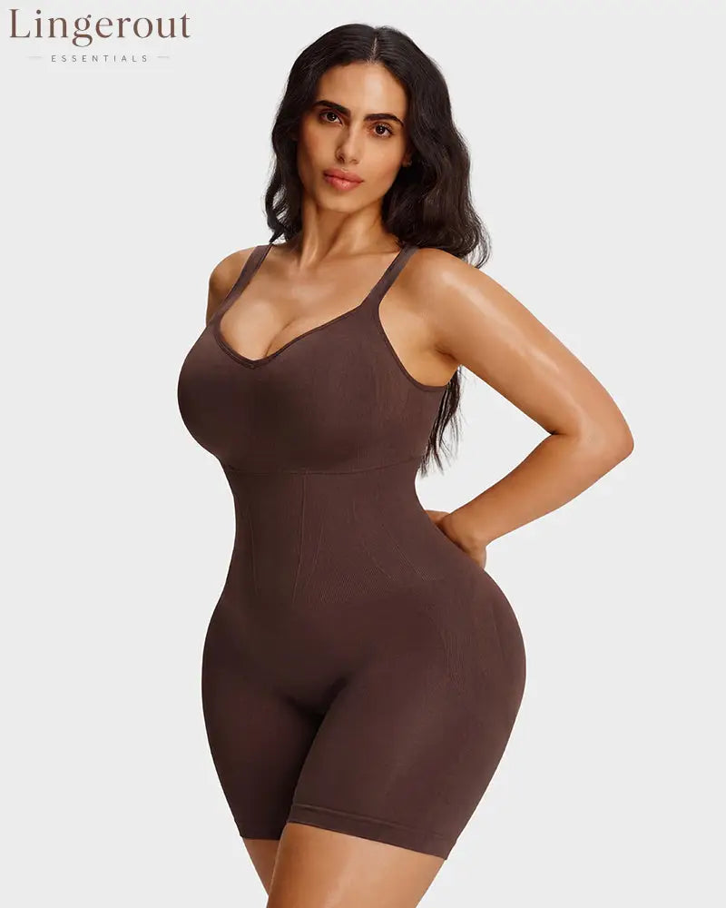 Seamless Tummy Control Shapewear Bodysuit | Butt Lifting High Compression Body Shaper Shorts