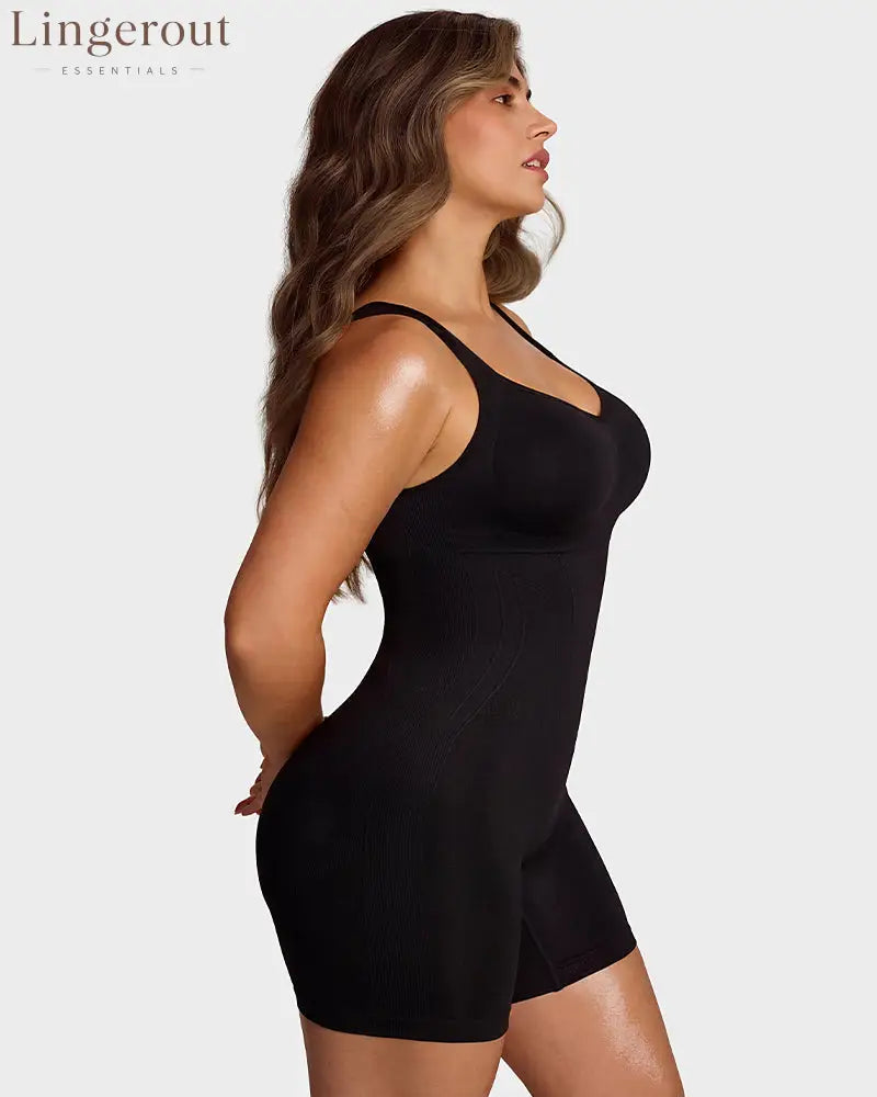 Seamless Tummy Control Shapewear Bodysuit | Butt Lifting High Compression Body Shaper Shorts