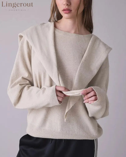 Aliexpress European And American Style Amazon Best Selling Cross-Border Sweater With Shawl Autumn And Winter Round Neck