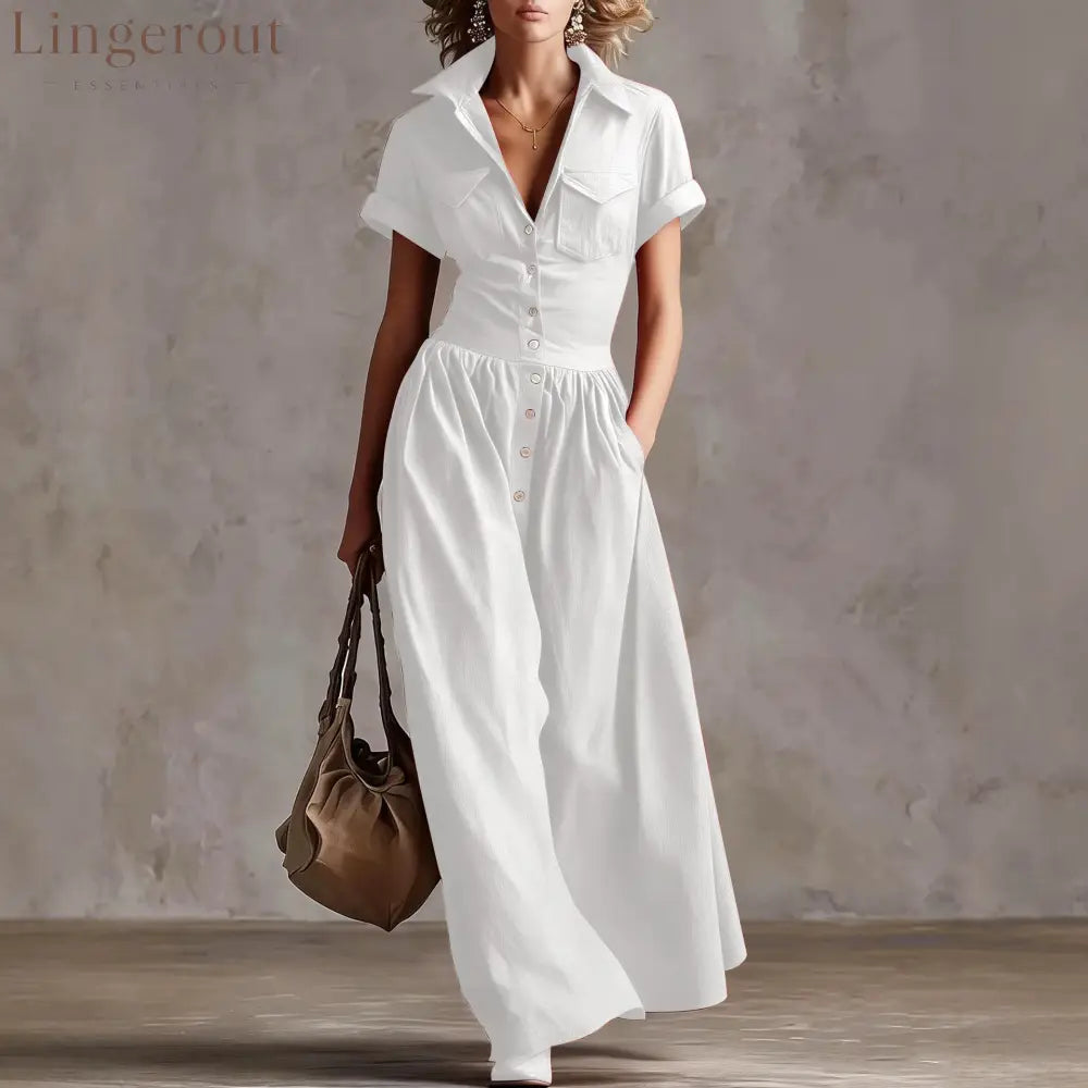 Shirt‑Style Maxi Shirt Dress