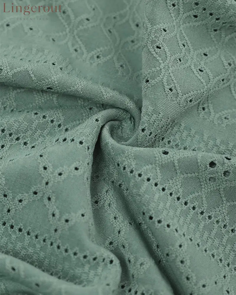 Sleeveless Ruched Cinched Waist Draped Bandeau Dress Eyelet Embroidery Slit Asymmetrical Hem Vacation Dress